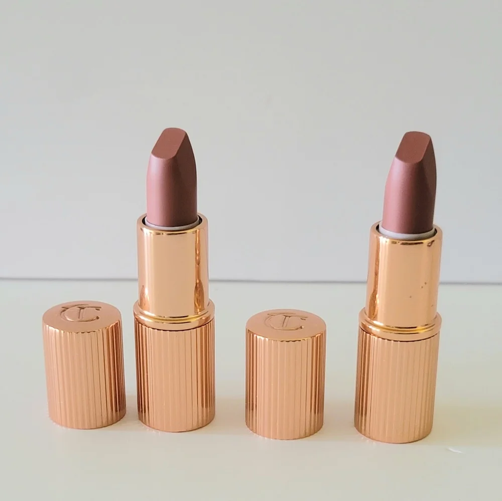 2 Charlotte Tilbury Matte Revolution Lipstick - Pillow Talk - Mini Size - NIB